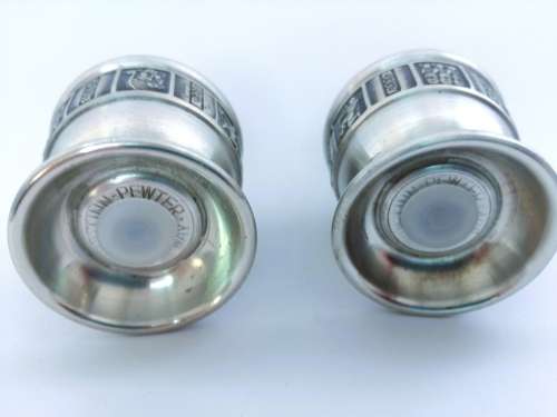 Norwegian Pewter - Konge Norse Viking Salt and  Pepper Pots