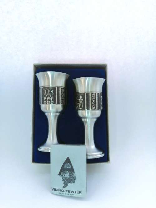 Retro Konge Norwegian Viking pewter goblet