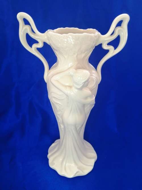Art Nouveau-style two handled vase modelled with maidens by Gifthaus