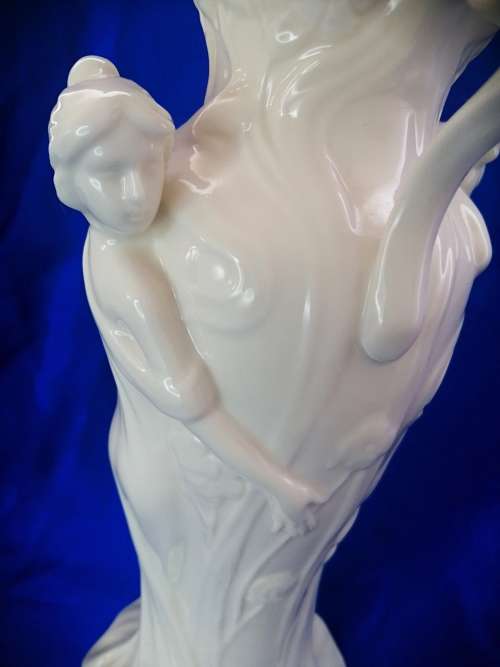 Art Nouveau-style two handled vase modelled with maidens by Gifthaus