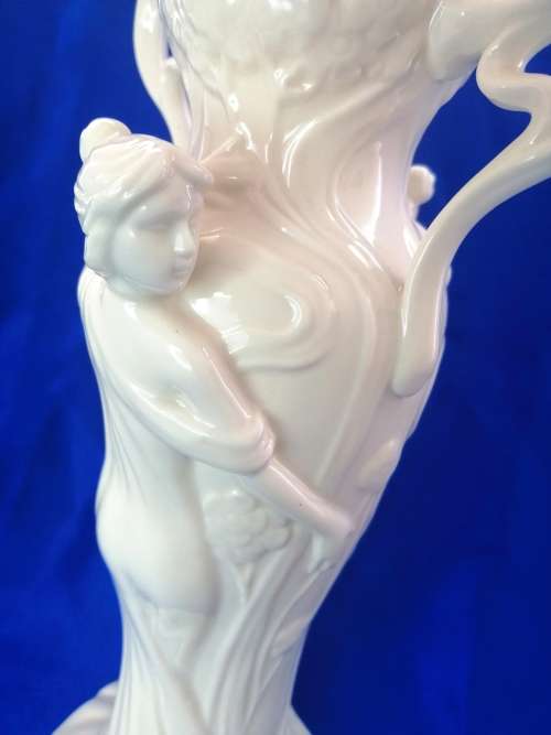 Art Nouveau-style two handled vase modelled with maidens by Gifthaus