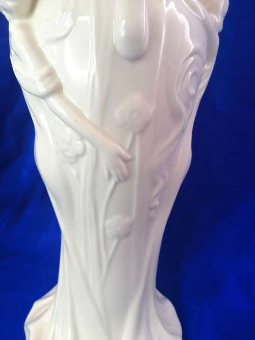 Art Nouveau-style two handled vase modelled with maidens by Gifthaus