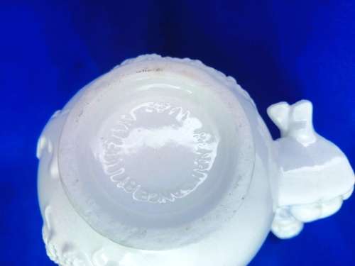 Lefton White Porcelain Decorative Planter Vase with Putti Cherubs Renaissance