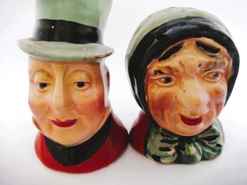 Vintage Beswick Old Couple Salt and Pepper Pots