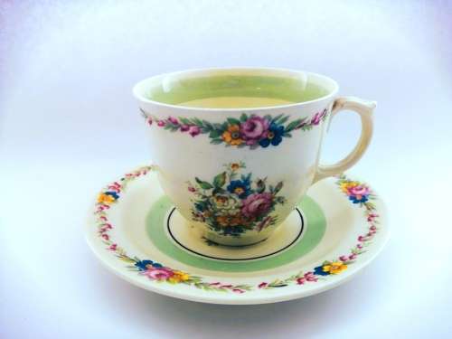 Cup and Saucer Made by Woods Ivory Ware England