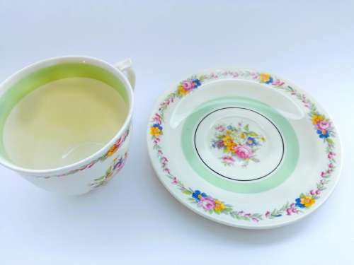 Cup and Saucer Made by Woods Ivory Ware England