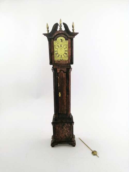 Vintage Dolls House Miniature Grandfather clock