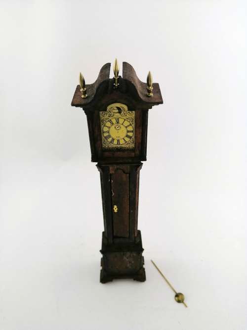 Vintage Dolls House Miniature Grandfather clock