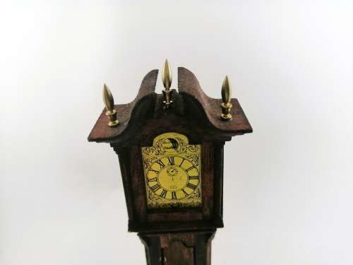 Vintage Dolls House Miniature Grandfather clock