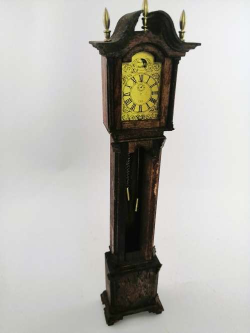 Vintage Dolls House Miniature Grandfather clock