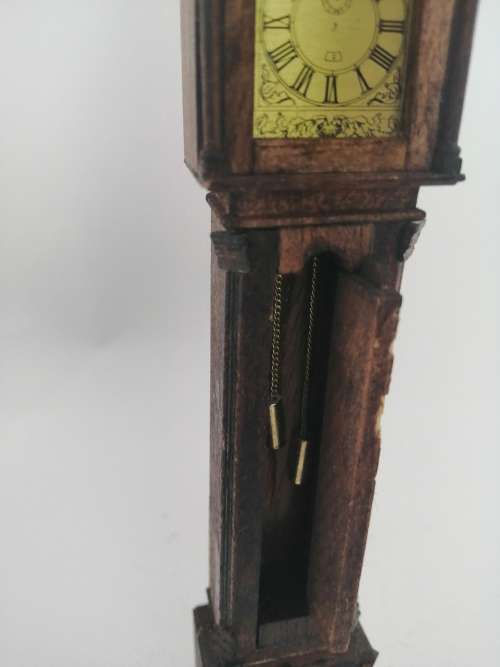 Vintage Dolls House Miniature Grandfather clock