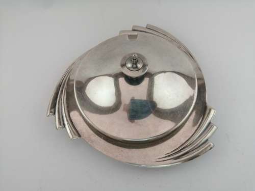 Art Deco Cabotine England EPNS lidded Dish Silver-plated serving dish