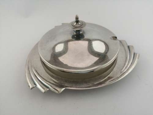 Art Deco Cabotine England EPNS lidded Dish Silver-plated serving dish
