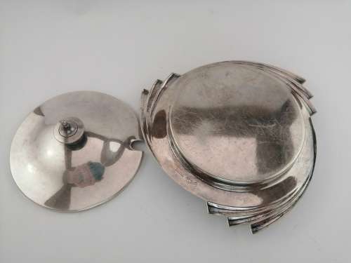 Art Deco Cabotine England EPNS lidded Dish Silver-plated serving dish