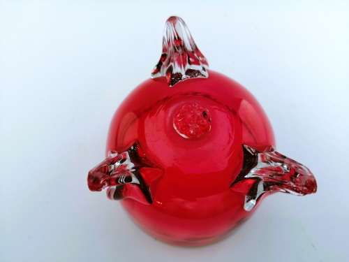 Beautiful Cranberry Cut Glass Sugar Bowl