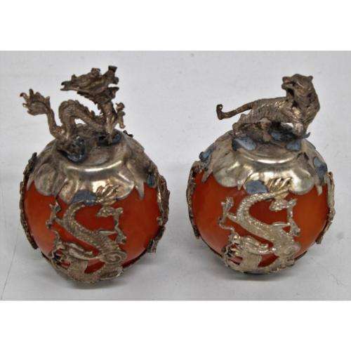 Group of Chinese wares bronze dragon, small brass Buddhas and more