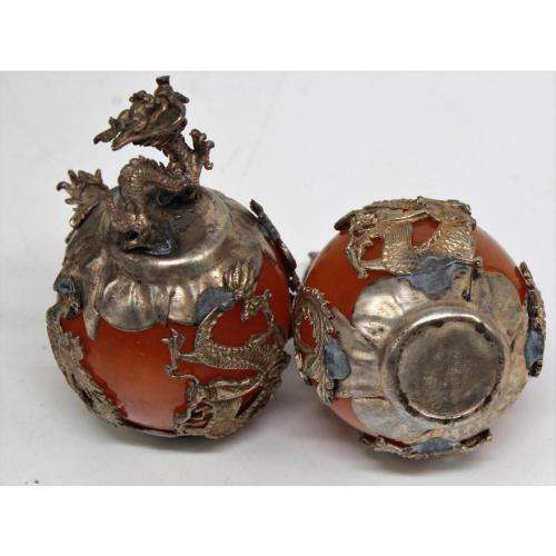 Group of Chinese wares bronze dragon, small brass Buddhas and more