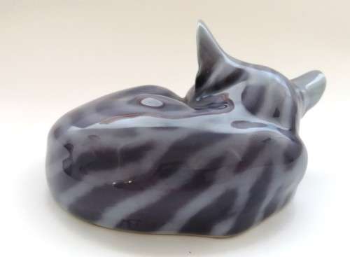 Royal Copenhagen Napping Sleeping Tabby Cat # 057