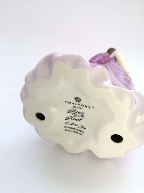 Stunning Coalport Lady ` Heart To Heart - I Love You