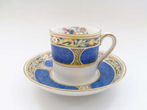 Grosvenor Jackson Gosling Ye Olde English Demitasse Cup and Saucer peacock