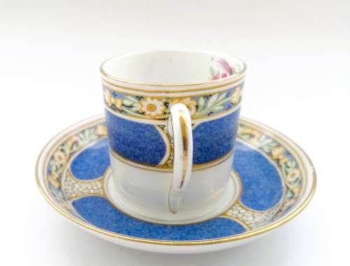 Grosvenor Jackson Gosling Ye Olde English Demitasse Cup and Saucer peacock