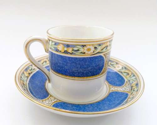 Grosvenor Jackson Gosling Ye Olde English Demitasse Cup and Saucer peacock
