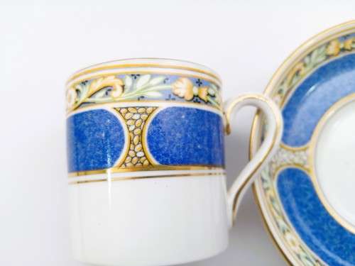 Grosvenor Jackson Gosling Ye Olde English Demitasse Cup and Saucer peacock
