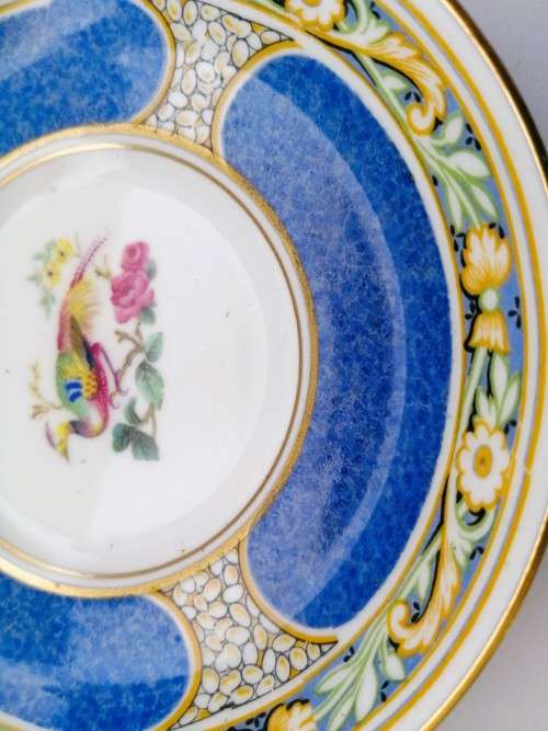 Grosvenor Jackson Gosling Ye Olde English Demitasse Cup and Saucer peacock