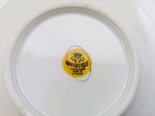 Limoges Porcelain  Plate,Vintage Soap Dish, Courting Goudeville Limoges