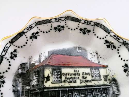 Vintage Rosina Souvenir Trinket Dish from Dickens Old Curiosity Shop London UK