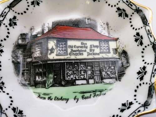 Vintage Rosina Souvenir Trinket Dish from Dickens Old Curiosity Shop London UK