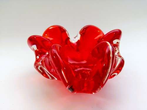 Bright Red Murano bowl