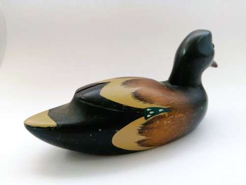 Vintage Wooden Duck Teal Male Decoy
