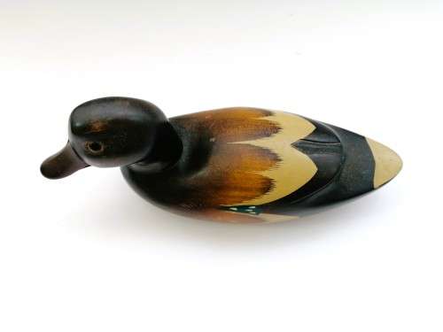 Vintage Wooden Duck Teal Male Decoy