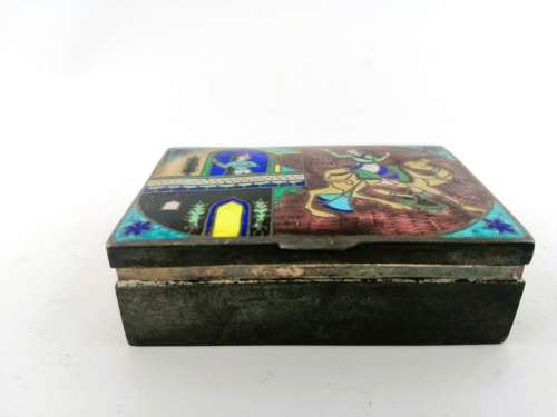 Vintage Enamel metal Camel Trinket Box #