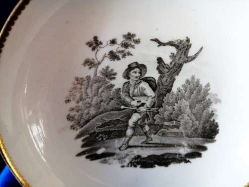 Five mixed china saucers plates and bowls