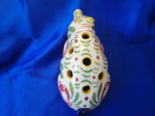 Mosinic French Faience Pig Flower Frog Antique France *