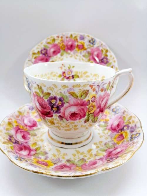 Royal Albert Serena Cup Saucer Plate Trio Fine Bone England China