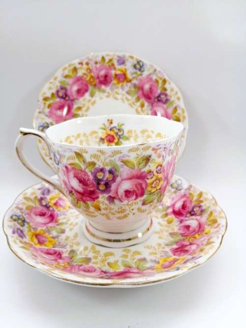 Royal Albert Serena Cup Saucer Plate Trio Fine Bone England China