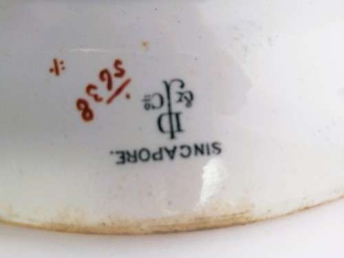 Asian Porcelain Plate Dish D and J Company Singapore