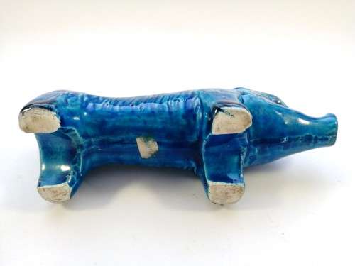 Aldo Londi Bitossi Wild Boar Style Blue Glazed