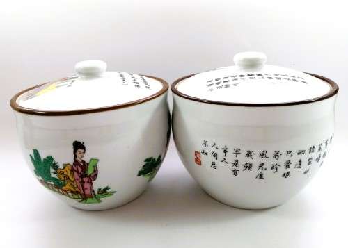 Pair of Chinese storage pots