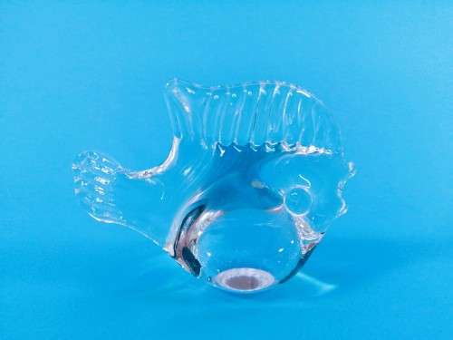 Lead Crystal Paperweight Murano Fish