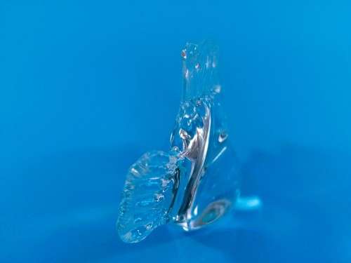 Lead Crystal Paperweight Murano Fish