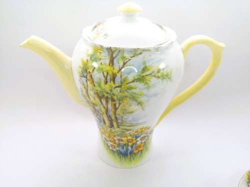 SHELLEY Daffodil Time Part Coffee Set ENGLAND