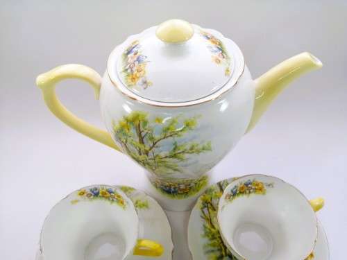 SHELLEY Daffodil Time Part Coffee Set ENGLAND