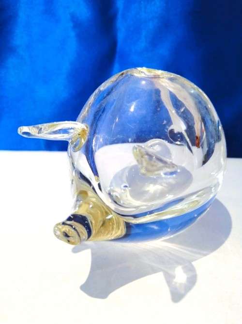 Vintage hand Blown Pig Oil Burner