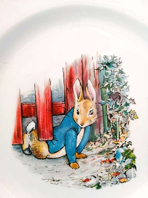 BEAUTIFUL WEDGWOOD OF ERTRURIA BEATRIX POTTER DESIGNS PETER RABBIT PLATE