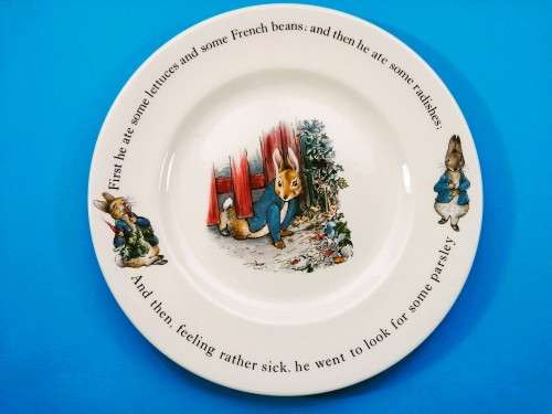 BEAUTIFUL WEDGWOOD OF ERTRURIA BEATRIX POTTER DESIGNS PETER RABBIT PLATE
