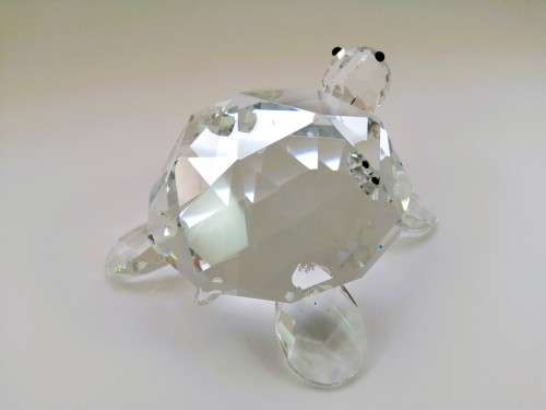 Stunning Crystal Glass Giant Tortoise
